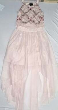 835 i.n. girl Girls Floral Embroidered Two-Piece High-Low Dress Set